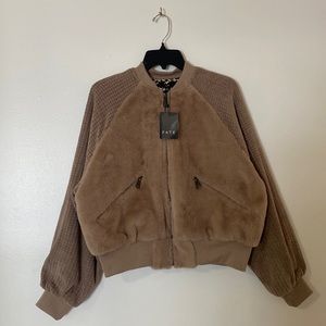 FATE soft bomber jacket NWT (teddy bear jacket)